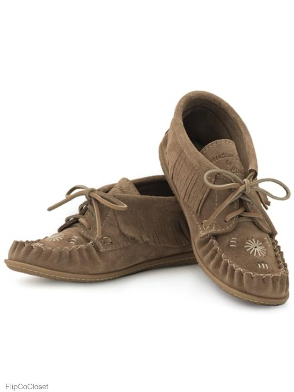 Leather Mocc Boots Inca Embroidered Lace-Up Canada